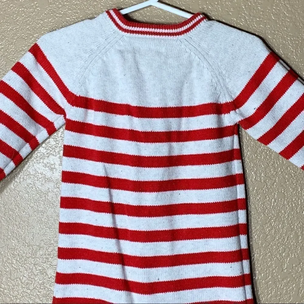 Cat & Jack baby red and white long sleeve one piece‎